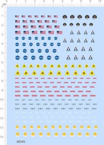 3-5mm NASA US Flags Apollo Insignias Markings Spacecraft Model Water Decal 68345 07FC0E-D4 - KOEEK
