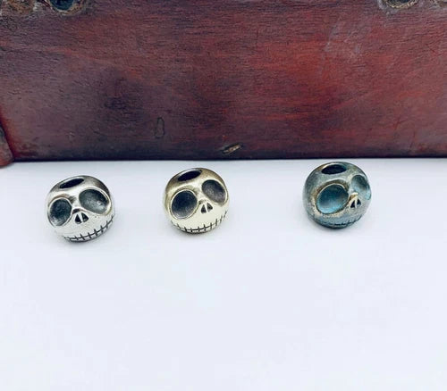 Pumpkin Lanyard Bead Skull Paracord Knife Beads Solid Brass EDC Pendant Tool 07FC0E-D4 - KOEEK