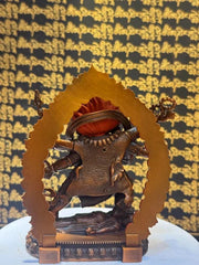 12CM 6 Arms Mahakala Copper Statue Home Design Collection 07FC0E-D4 - KOEEK