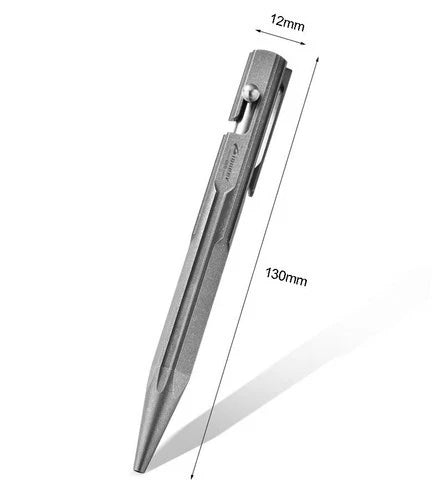 Titanium Bolt Action Ballpoint Pen EDC Pocket Pen Business Office Writing Gift 07FC0E-D4 - KOEEK