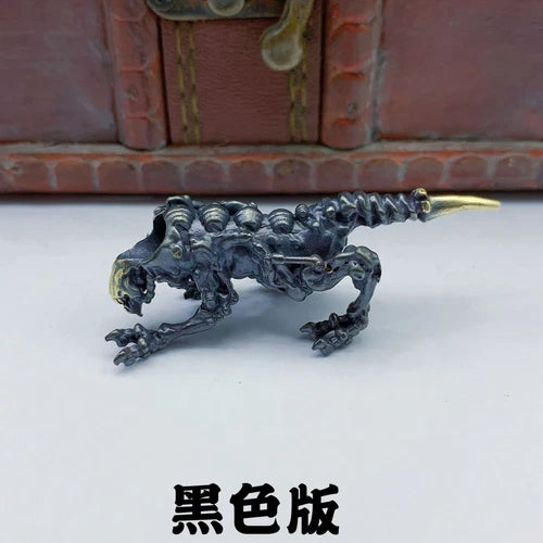 Three-headed Wolf Brass Bead Knife Lanyard Pendant EDC DIY Accessories 07FC0E-D4 - KOEEK