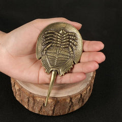 Chinese Brass Ornament Ancient Marine Life Collection Horseshoe Crab Art Statue 07FC0E-D4 - KOEEK