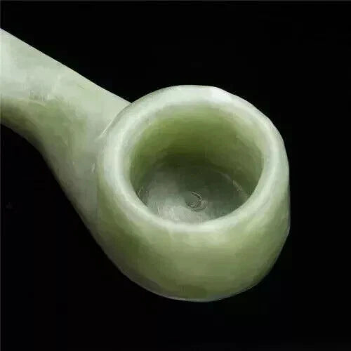 Natural Green Jade Gemstone Carved Straight Pipe Smoking Tobacco Cigarette Pipes 07FC0E-D4 - KOEEK