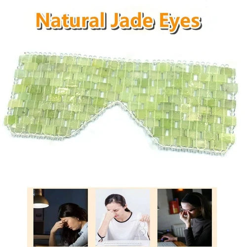 Sleep Eye Mask Massager Therapy Jade Stone Anti Aging Shade Cover Relaxation 07FC0E-D4 - KOEEK