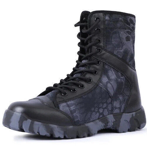 2023 Men's Boots Lace Up Outdoor Shoes Camo Tactical Boots HOT 07FC0E-D4 - KOEEK