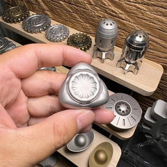 Novel EDC Fidget Spinner Creative Silver Stainless Steel Adult Fidget Toys Gifts 07FC0E-D4 - KOEEK