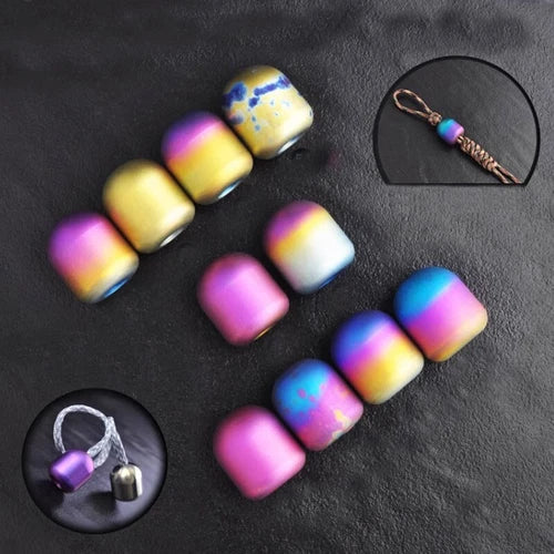 Titanium Alloy EDC Paracord Bead Necklace Bracelet Pendants Finger Begleri Toys 07FC0E-D4 - KOEEK