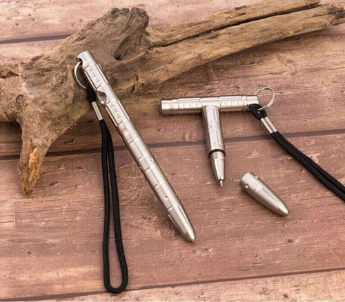 EDC Stainless Steel Pocket Ball Pen Ballpoint Pen Office Signature Outdoor Tool 07FC0E-D4 - KOEEK