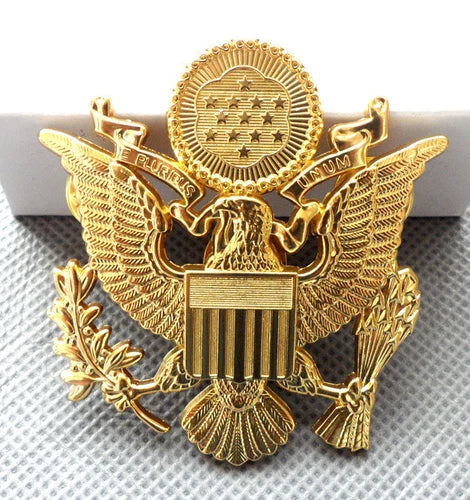 WWII US ARMY OFFICER CAP EAGLE BADGE INSIGNIA HAT 07FC0E-D4 - KOEEK