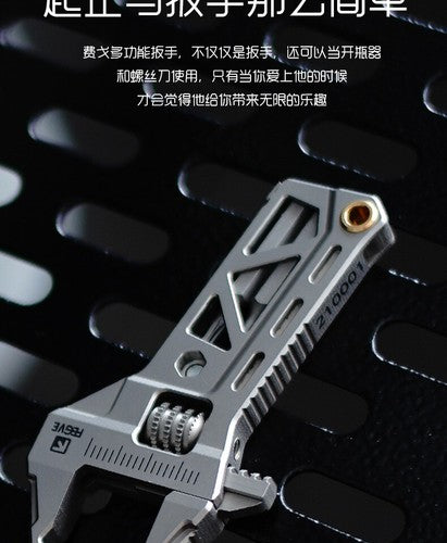 EDC Titanium Alloy Mini Adjustable Spanner Wrench Handle Rrepair Multi-Tools 07FC0E-D4 - KOEEK