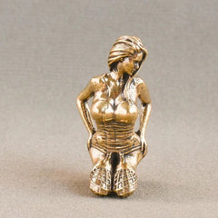 Brass Female Figurine Desktop Ornament Metal Art Sculpture Office Decor 07FC0E-D4 - KOEEK