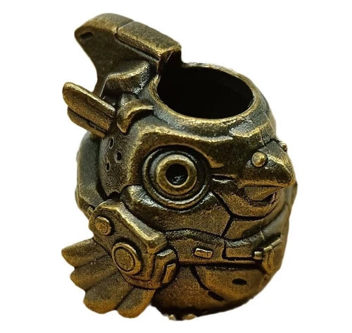 Robot Bird Brass Bead Parachute Cord Knife Lanyard Pendant EDC DIY Accessories 07FC0E-D4 - KOEEK