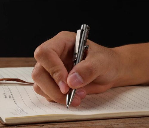 Titanium Alloy Ball Point Pen Portable Collection Writing Short Pen EDC Tools 07FC0E-D4 - KOEEK