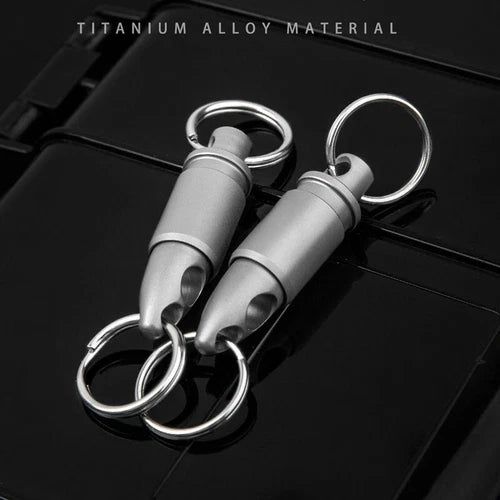 Titanium Insert Buckle Gimbal Ring Portable Double Keychain Tool Pendant EDC 07FC0E-D4 - KOEEK