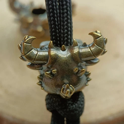 Calf Brass Bead Parachute Cord Knife Lanyard Pendant EDC DIY Accessories 07FC0E-D4 - KOEEK