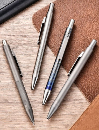 Titanium Alloy Pocket Signature Office Ball Pen Portable Outdoor Record EDC Pen 07FC0E-D4 - KOEEK