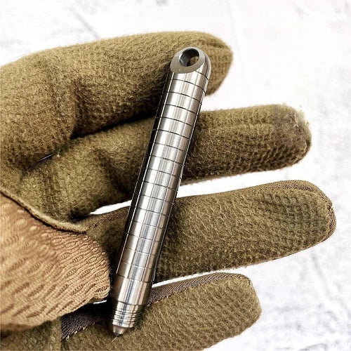 Hot Titanium Mini Ballpoint Pen EDC Keychain Signing Writing Pen Business Office 07FC0E-D4 - KOEEK
