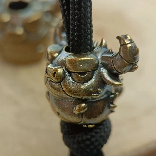 Calf Brass Bead Parachute Cord Knife Lanyard Pendant EDC DIY Accessories 07FC0E-D4 - KOEEK