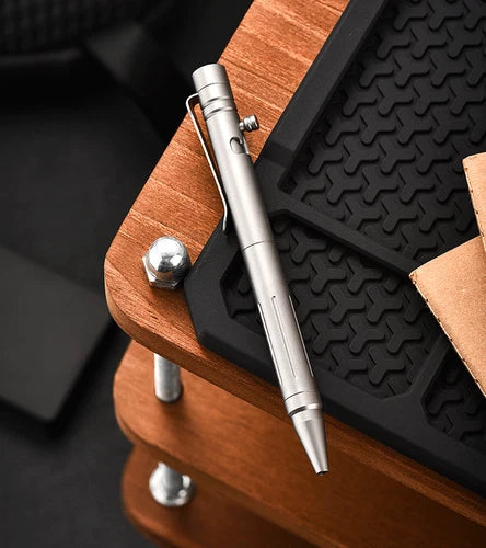 Titanium Alloy Practical Ball Pen Pocket Signature Tactical EDC Multi-Tools Pen 07FC0E-D4 - KOEEK