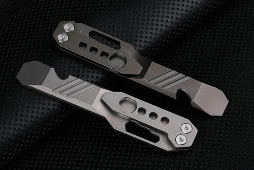 TC4 Titanium Alloy Pocket Pry Bar Pendant Crowbar opener Multi Keychain EDC Tool 07FC0E-D4 - KOEEK