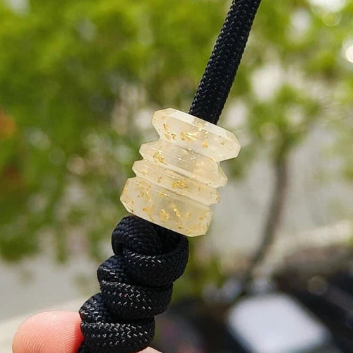 Glow in the Dark Resin Knife Lanyard Bead Necklace Paracord Pendant Charm DIY 07FC0E-D4 - KOEEK
