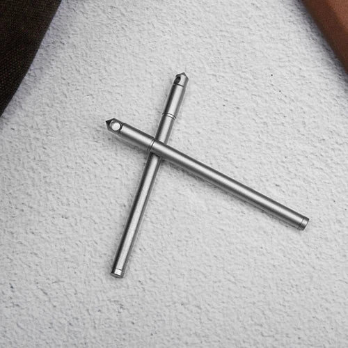 Mini Titanium Practical Pen Key Chain Pendant Ball pen Outdoor Pocket EDC Tool 07FC0E-D4 - KOEEK