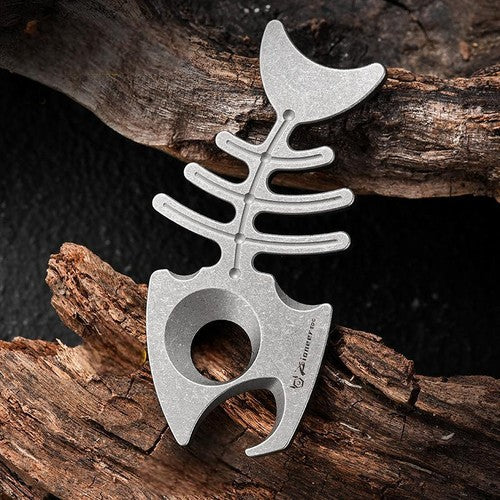 Titanium Alloy Bottle Opener Keychain Necklace pendant EDC Multi-tool 07FC0E-D4 - KOEEK