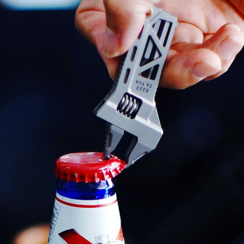 EDC Titanium Alloy Mini Adjustable Spanner Wrench Handle Rrepair Multi-Tools 07FC0E-D4 - KOEEK