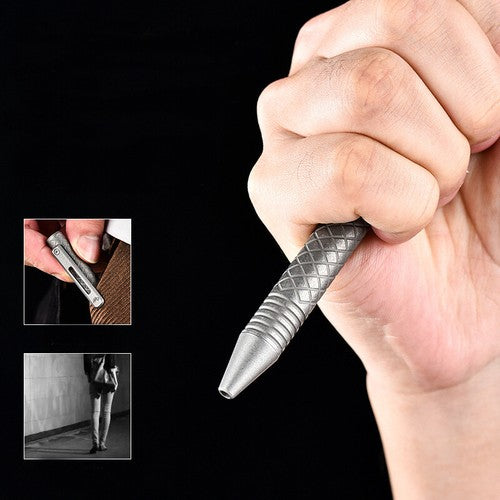 EDC Titanium Alloy Pen Working Learning Pen Ballpoint Signature Tool Pen W/ Clip 07FC0E-D4 - KOEEK
