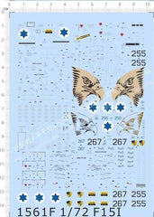 Detail Up 1/72 IAF Israeli Air F-15I David Eagle Fighter Model Water Slide Decal 07FC0E-D4 - KOEEK