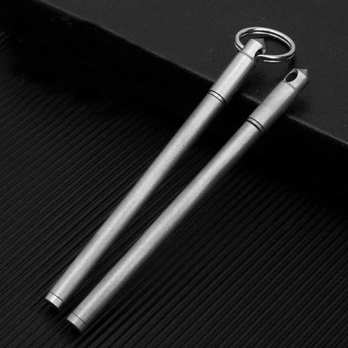 Mini Titanium Practical Pen Key Chain Pendant Ball pen Outdoor Pocket EDC Tool 07FC0E-D4 - KOEEK