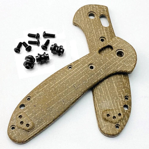 1Pair Micarta Handle Patches Grips Scales for Benchmade Griptilian 551 knives 07FC0E-D4 - KOEEK