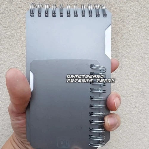 EDC Titanium Alloy Notepad Portable Recyclable Tools Outdoor Camping Gear Tools 07FC0E-D4 - KOEEK