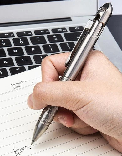 Titanium Pocket Ball Pen Office Signature Writing Pen Outdoor EDC Portable Pen 07FC0E-D4 - KOEEK