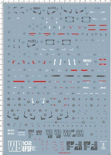 Detail Up 1/48 RX-78-2  White GDM Figure WB102 Model Water Slide Decal 07FC0E-D4 - KOEEK
