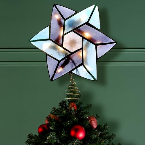 Kurt Adler 10-Light Star of David Capiz Colored Christmas Treetop, 8.5-Inch KURT ADLER - KOEEK