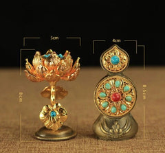 1Pair Supplies Altar Duoma Flower Auspicious Offering Buddha Tibet Buddhism 07FC0E-D4 - KOEEK