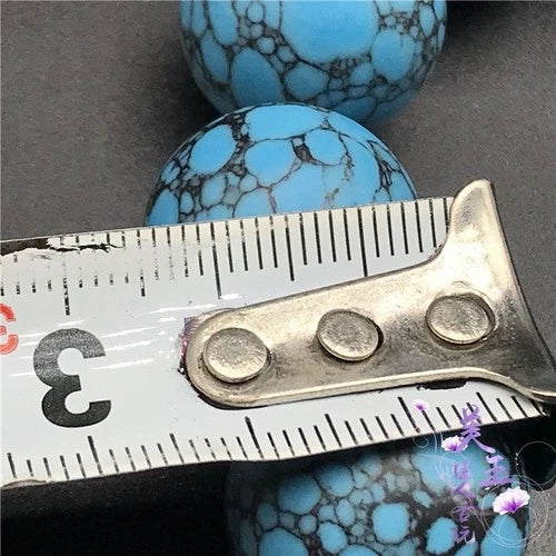Natural Turquoise Bead Bracelet Necklace Handmade Gemstone Prayer Beads Unisex 07FC0E-D4 - KOEEK
