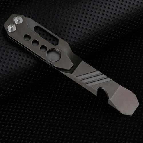 TC4 Titanium Alloy Pocket Pry Bar Pendant Crowbar opener Multi Keychain EDC Tool 07FC0E-D4 - KOEEK