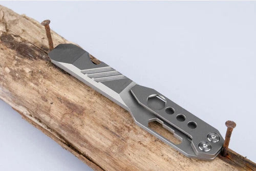 TC4 Titanium Alloy Pocket Pry Bar Pendant Crowbar opener Multi Keychain EDC Tool 07FC0E-D4 - KOEEK