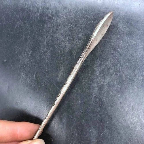Vintage Silver Plated Copper Hairpin Floral Engraved Chinese Style 07FC0E-D4 - KOEEK