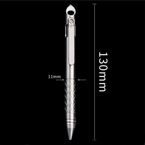 Premium Titanium Pocket Ball Pen Ballpoint Pen Checkered Design Outdoor EDC 07FC0E-D4 - KOEEK