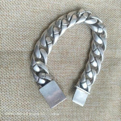 Length 8.6 Inches Men's 925 Silver Bracelet Men's Tibetan Silver BRACELET 07FC0E-D4 - KOEEK