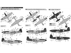 1:72 P-51C mustang Chinese Air Force USAAF 1944 1945 Markings Water Slide Decal 07FC0E-D4 - KOEEK