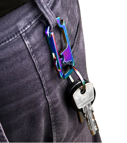 Outdoor EDC Multi Tools Waist Hanging Carabiner Creative Portable Keychain 07FC0E-D4 - KOEEK