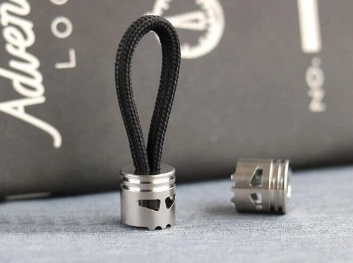 Titanium Knife Lanyard Bead Paracord Keychain Pendant Zip Pull EDC Accessories 07FC0E-D4 - KOEEK