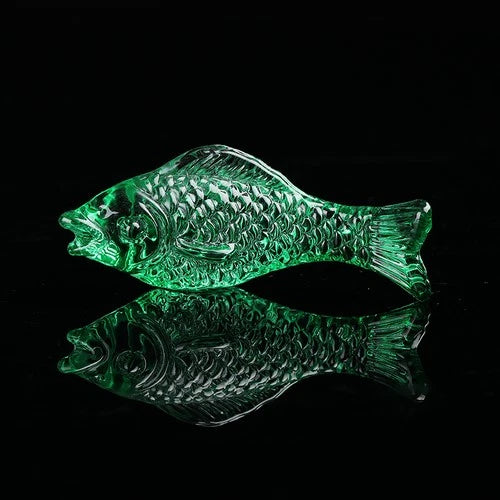5cm Exquisite Glazed Fish Fortune and Feng Shui Ornament Auspicious Decoration 07FC0E-D4 - KOEEK