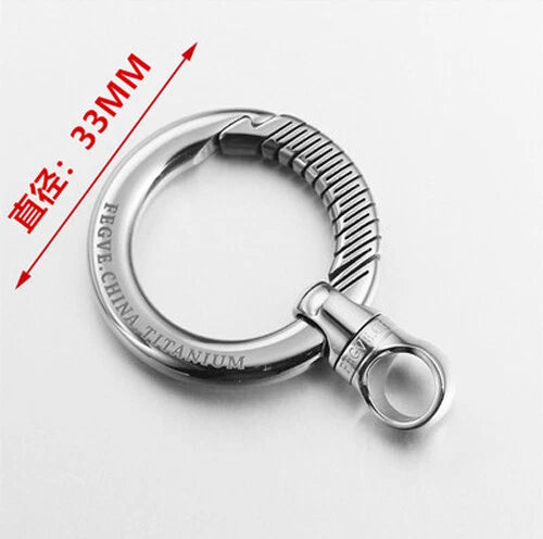 Titanium alloy capsule key ring 360 ° rotary Car Keychain Waist Hanging EDC Tool 07FC0E-D4 - KOEEK