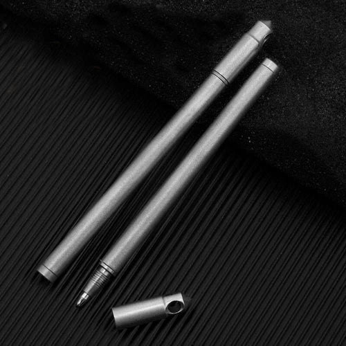 Mini Titanium Practical Pen Key Chain Pendant Ball pen Outdoor Pocket EDC Tool 07FC0E-D4 - KOEEK