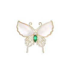 Natural Shell Butterfly Brooch Mother Of Pearl Inlay Coat Pin Clothing Accessory 07FC0E-D4 - KOEEK